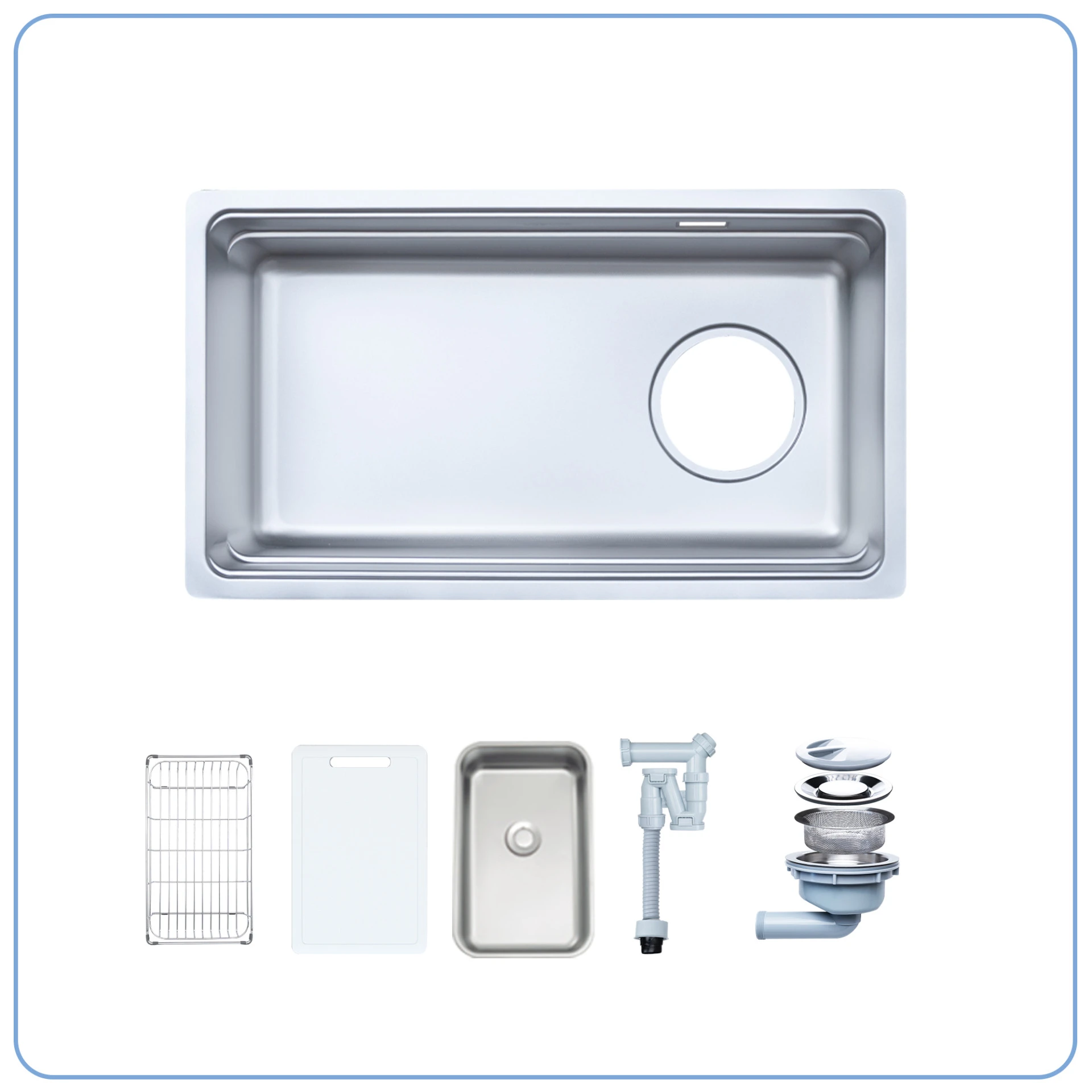Ảnh CHẬU RỬA BÁT 1 HỐ NOBINOX ARVO V676 2