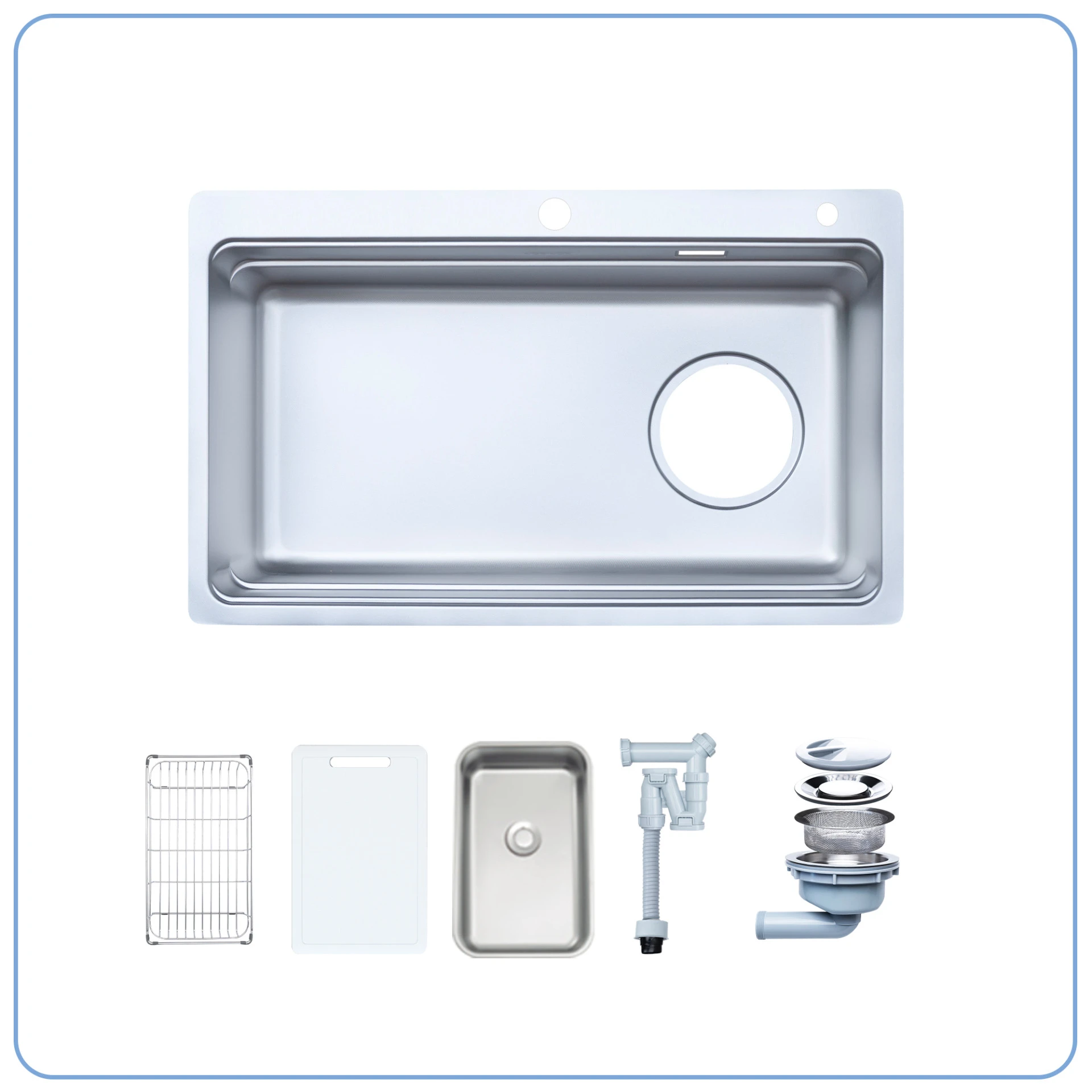 Ảnh CHẬU RỬA BÁT 1 HỐ NOBINOX ARVO V775 2