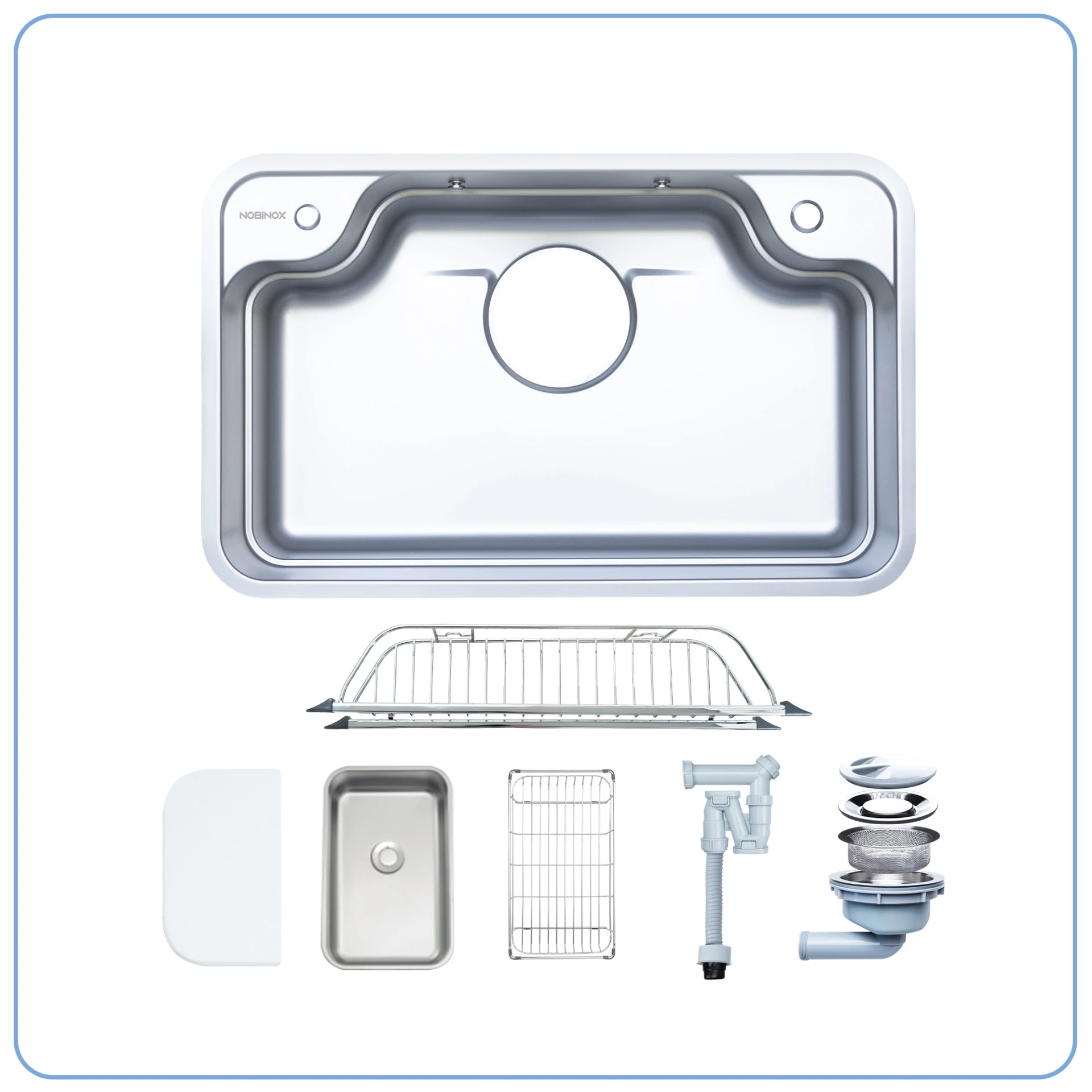 Ảnh CHẬU RỬA BÁT 1 HỐ NOBINOX ARVO B180 2