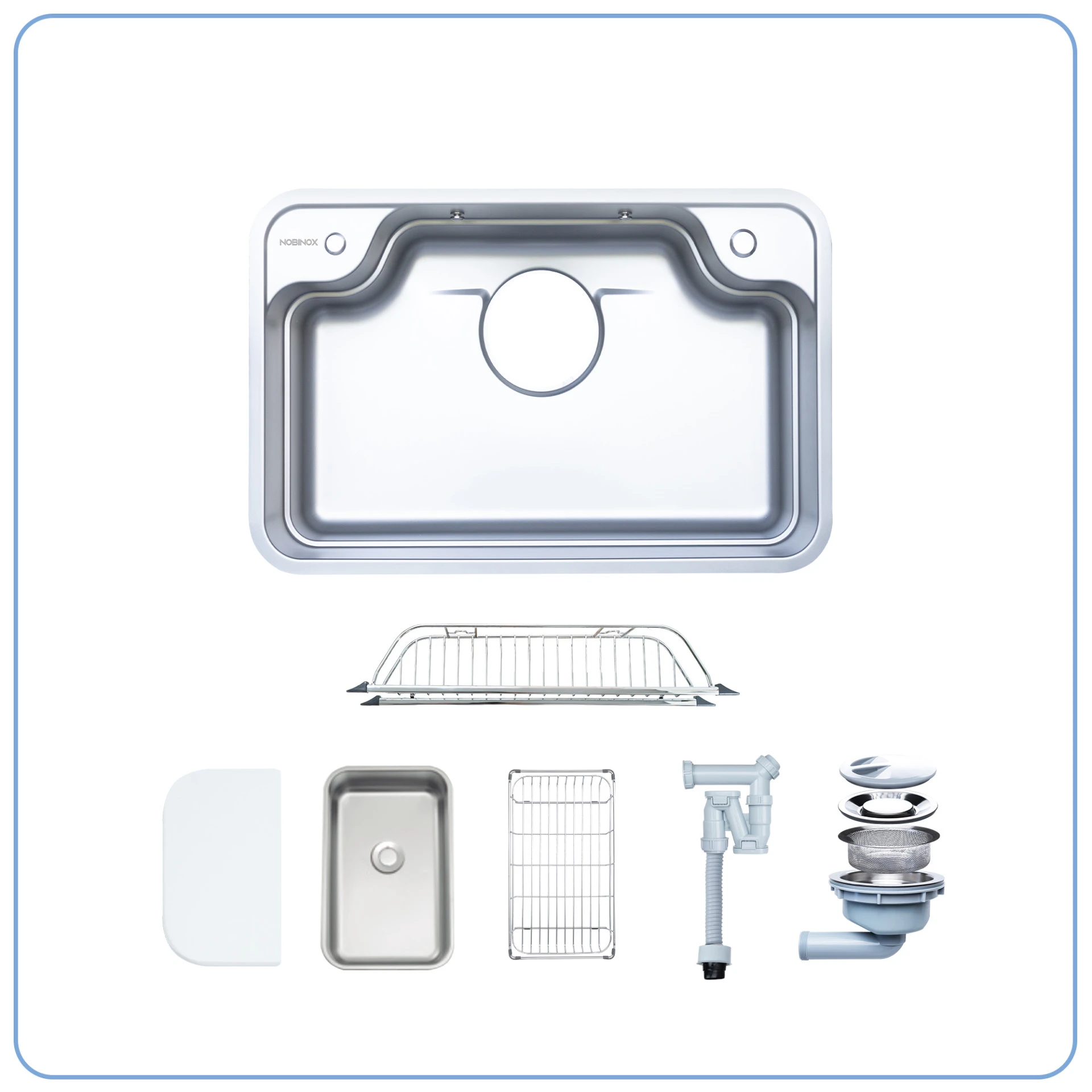 Ảnh CHẬU RỬA BÁT 1 HỐ NOBINOX ARVO B370 2