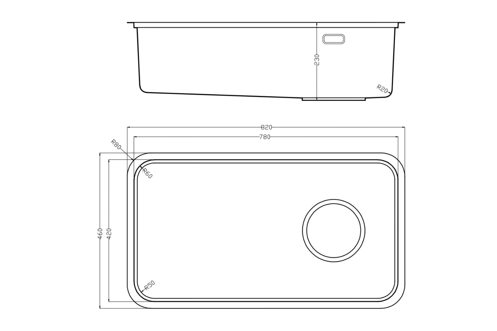 Ảnh CHẬU RỬA BÁT 1 HỐ NOBINOX NOVA A283D 13