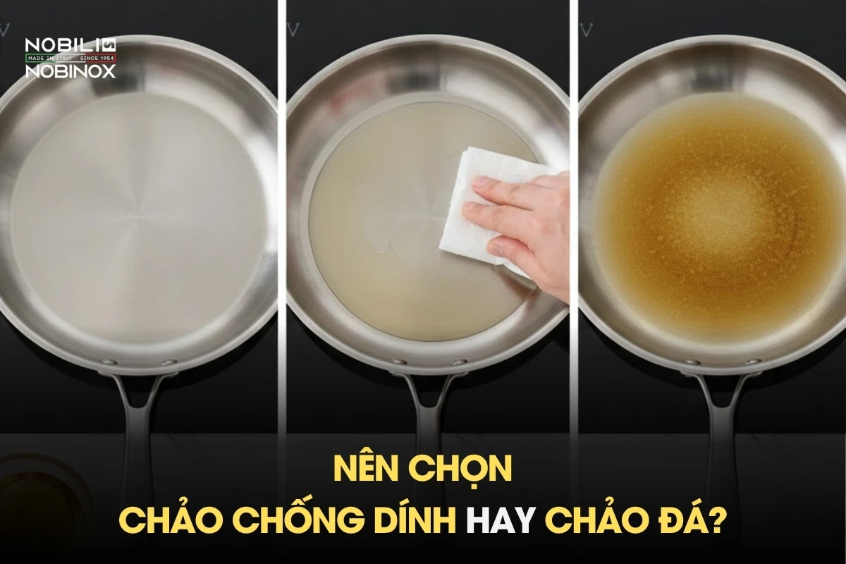 Cách chống dính cho chảo inox không có lớp chống dính