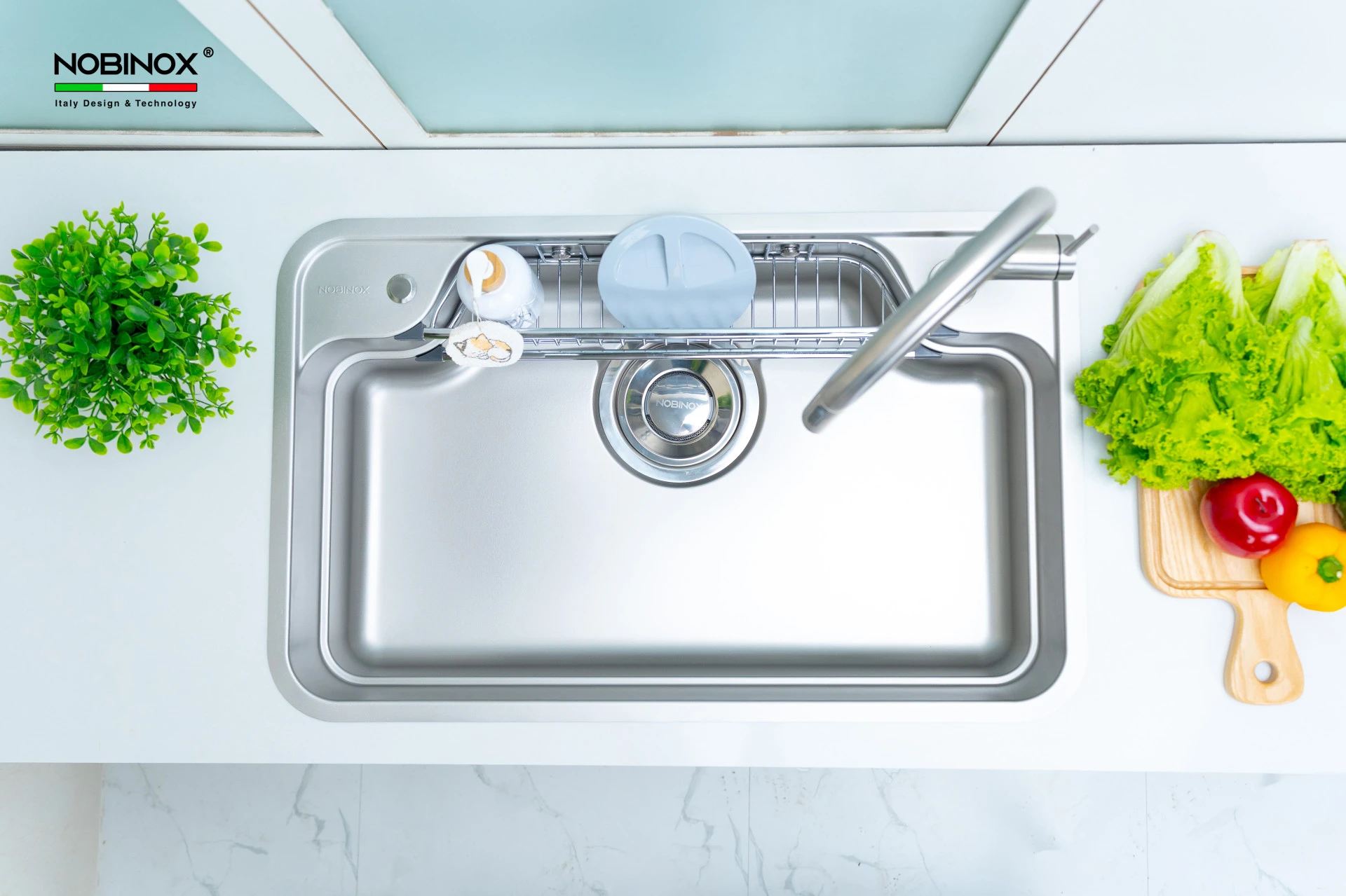 Ảnh CHẬU RỬA BÁT 1 HỐ NOBINOX ARVO B180 10