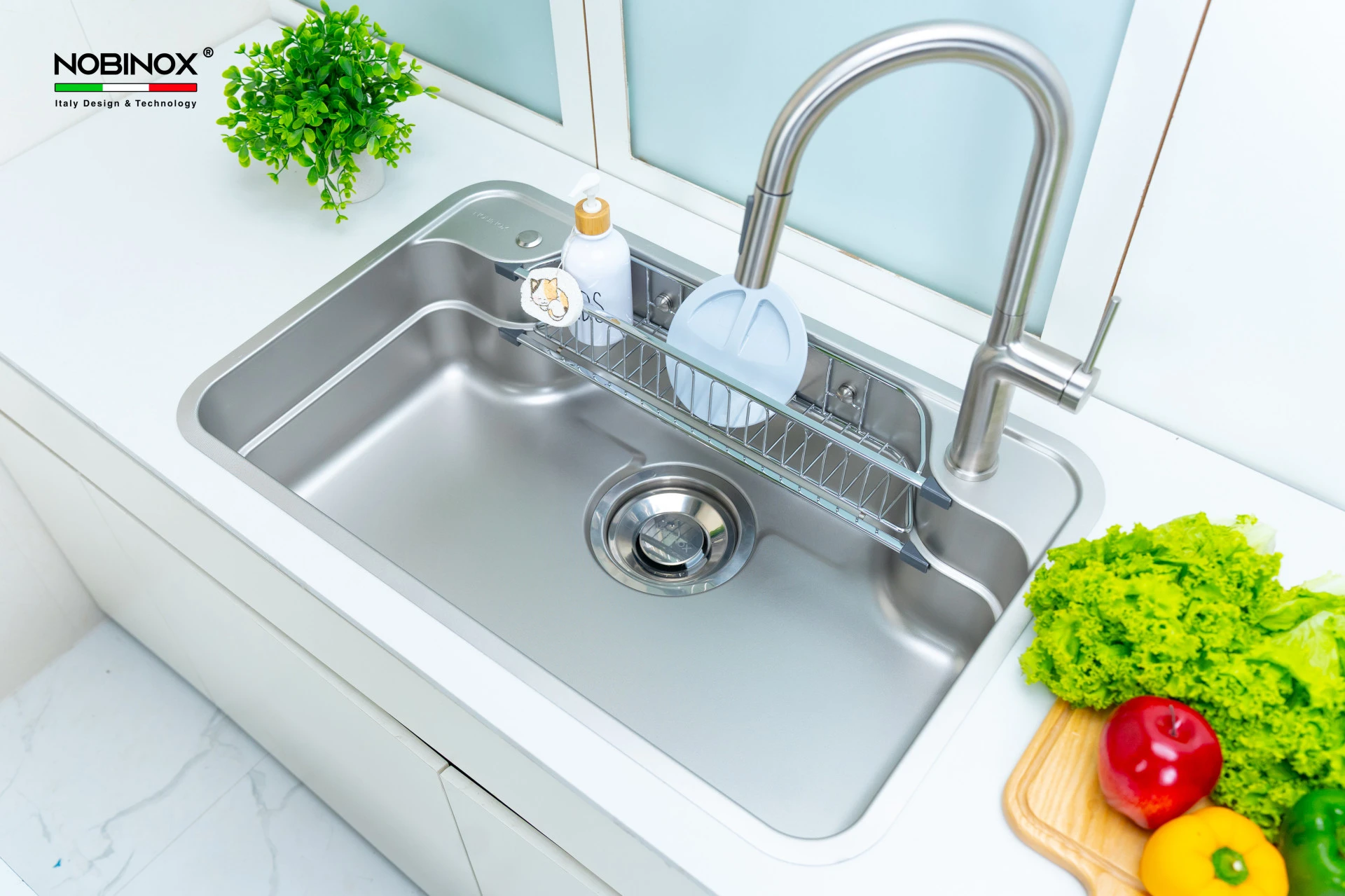 Ảnh CHẬU RỬA BÁT 1 HỐ NOBINOX ARVO B180 11