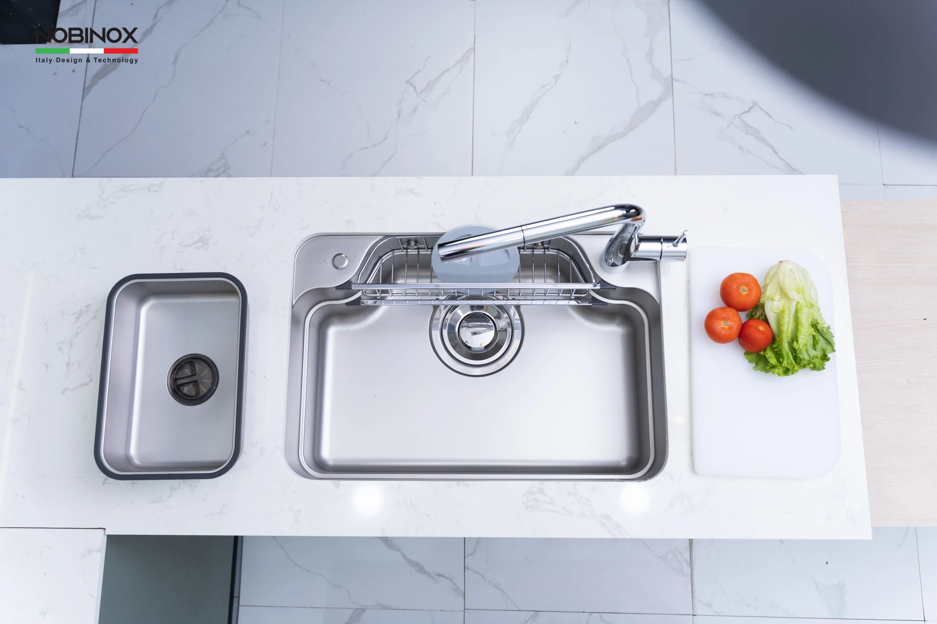 CHẬU RỬA BÁT 1 HỐ NOBINOX ARVO B370 - hover