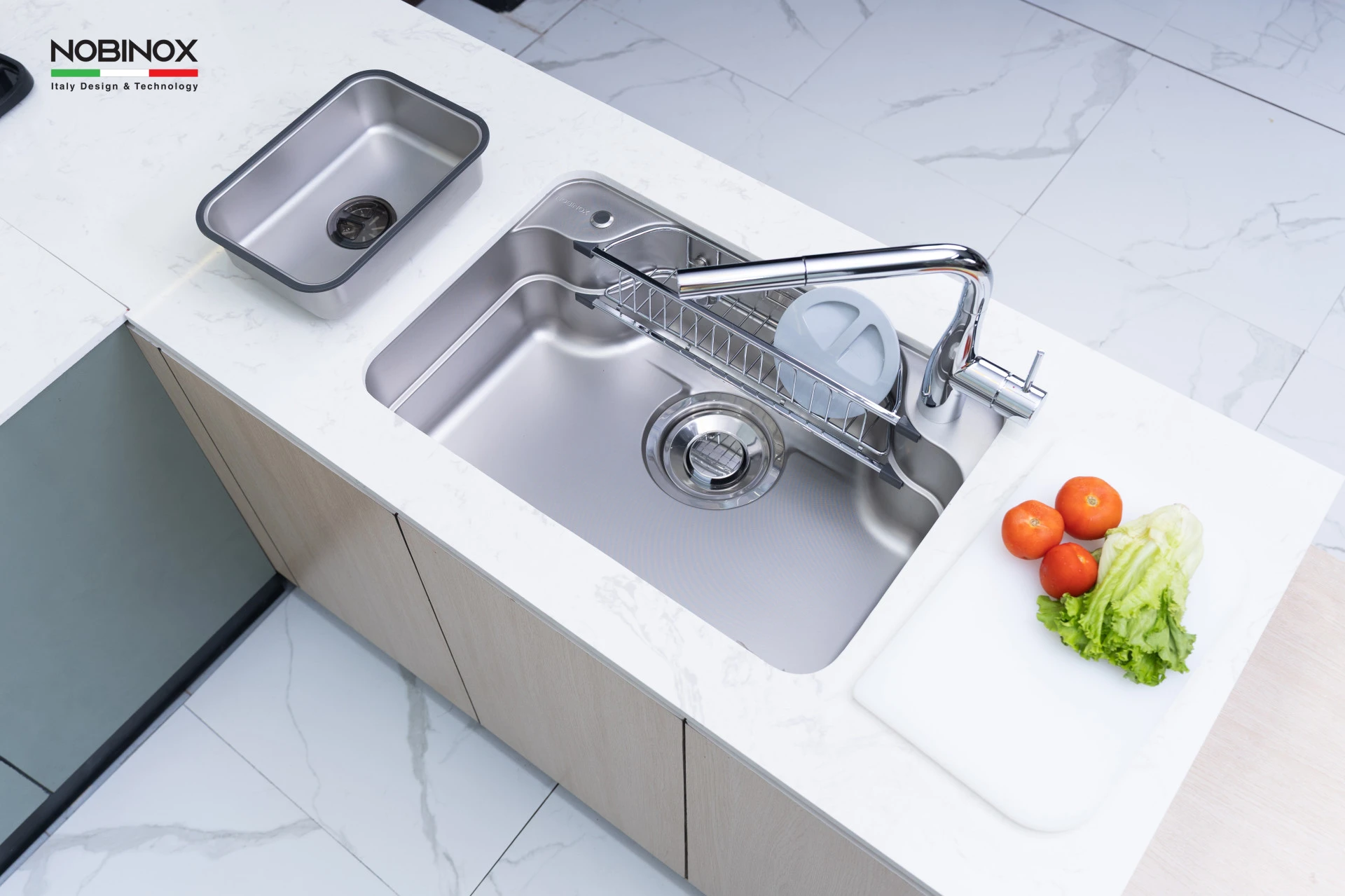 Ảnh CHẬU RỬA BÁT 1 HỐ NOBINOX ARVO B370 5