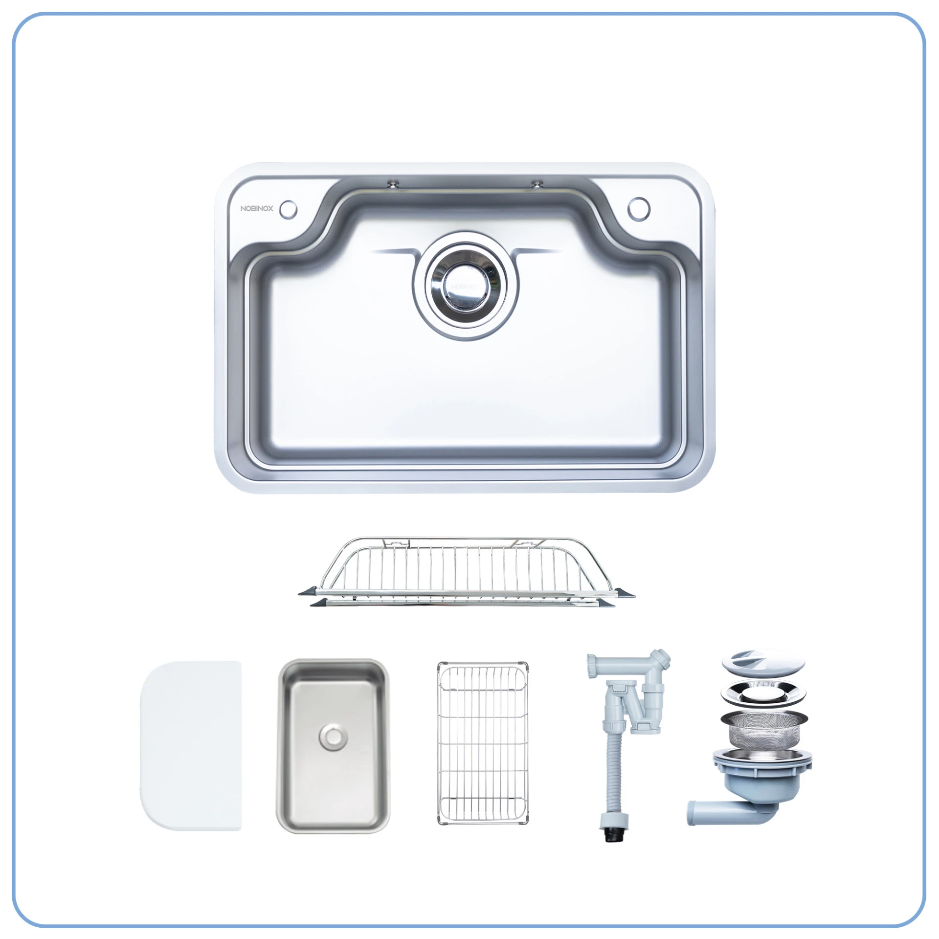 Ảnh CHẬU RỬA BÁT 1 HỐ NOBINOX LIKEN 770D 2