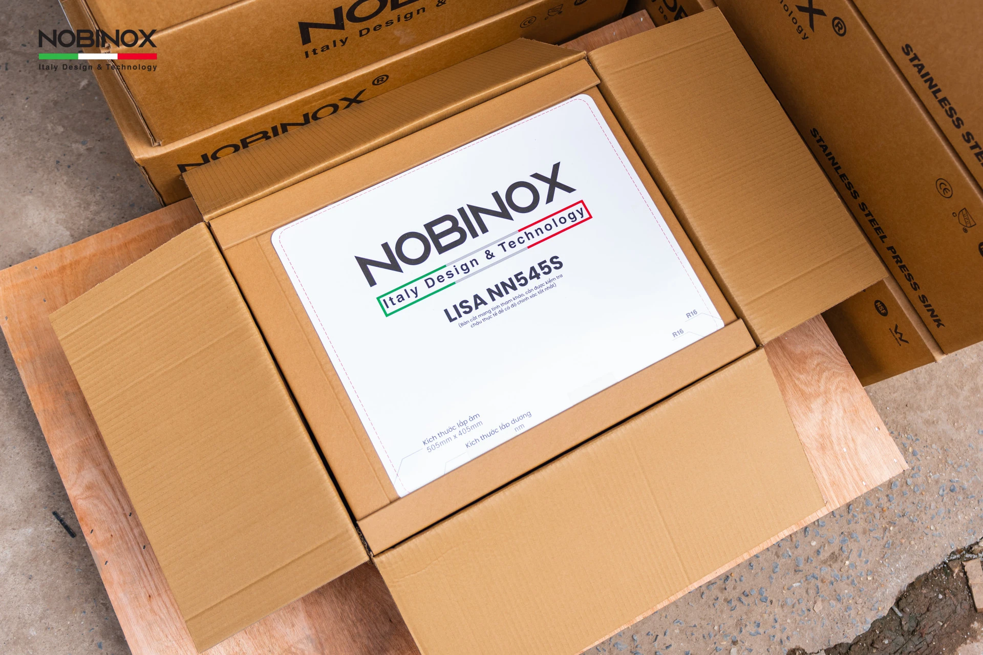 Ảnh CHẬU RỬA BÁT 1 HỐ NOBINOX LISA NN545S 9