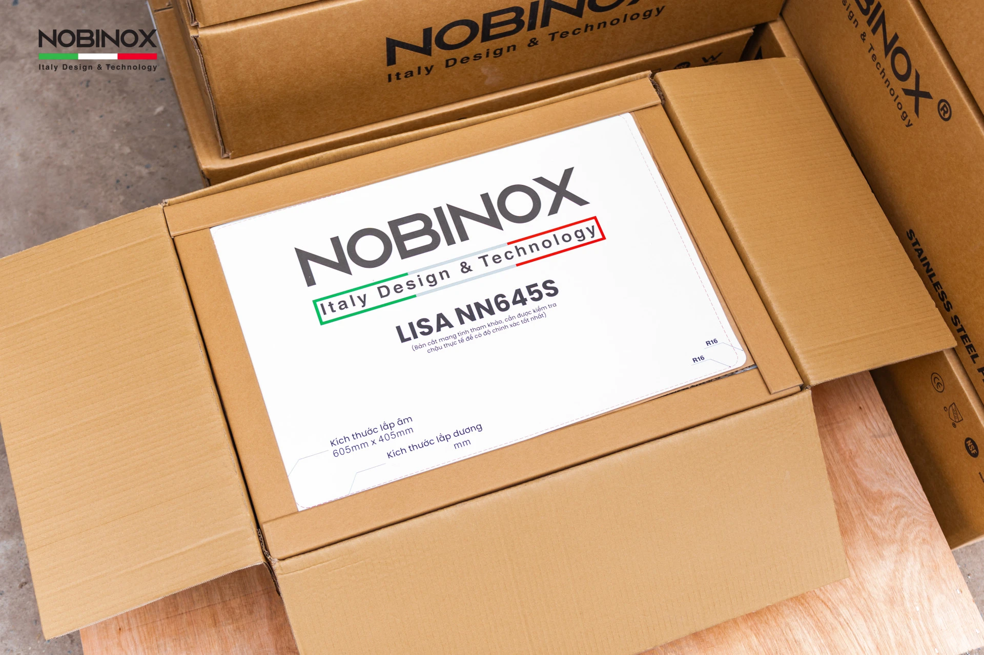 Ảnh CHẬU RỬA BÁT 1 HỐ NOBINOX LISA NN645S 9