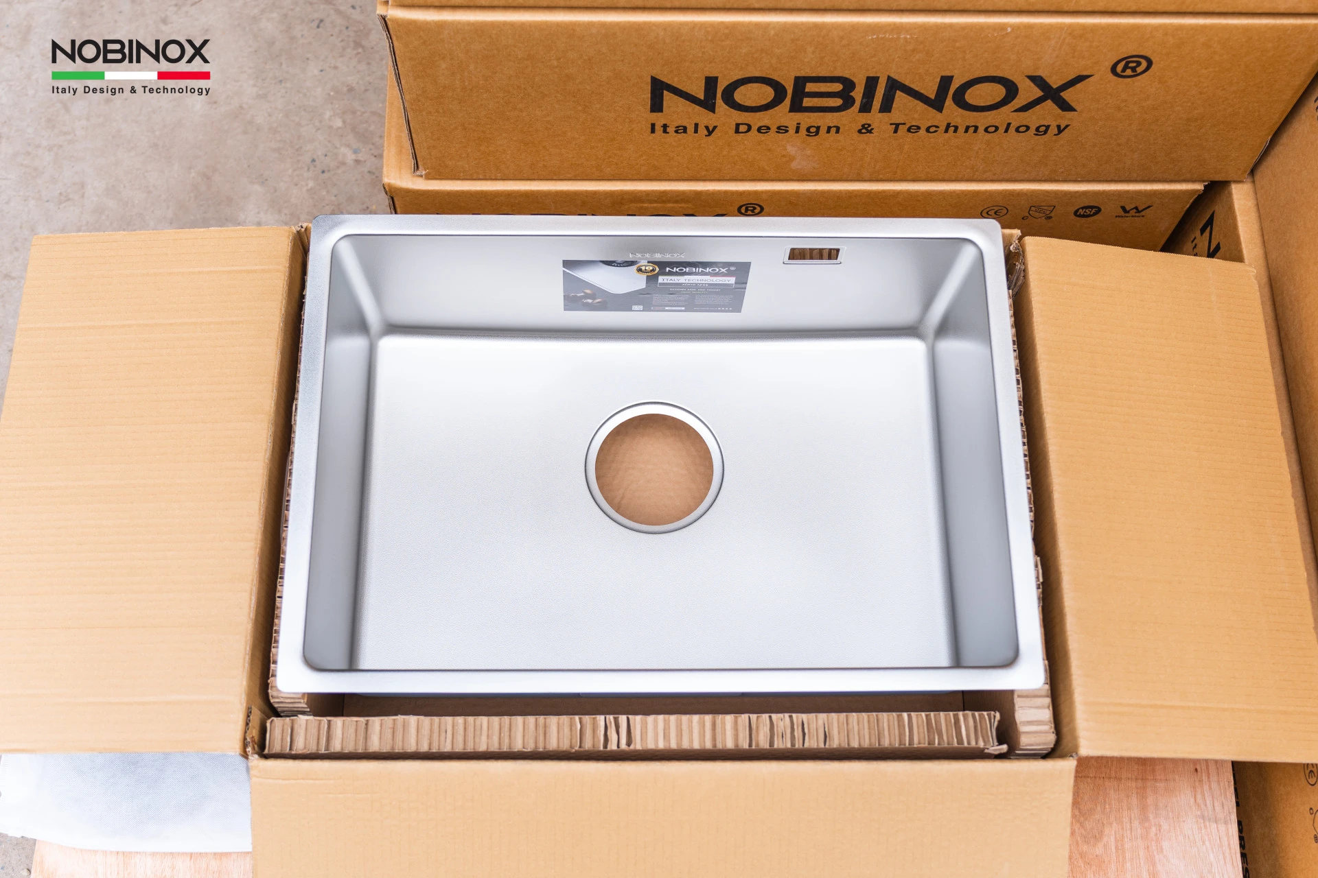 Ảnh CHẬU RỬA BÁT 1 HỐ NOBINOX LISA NN645S 5