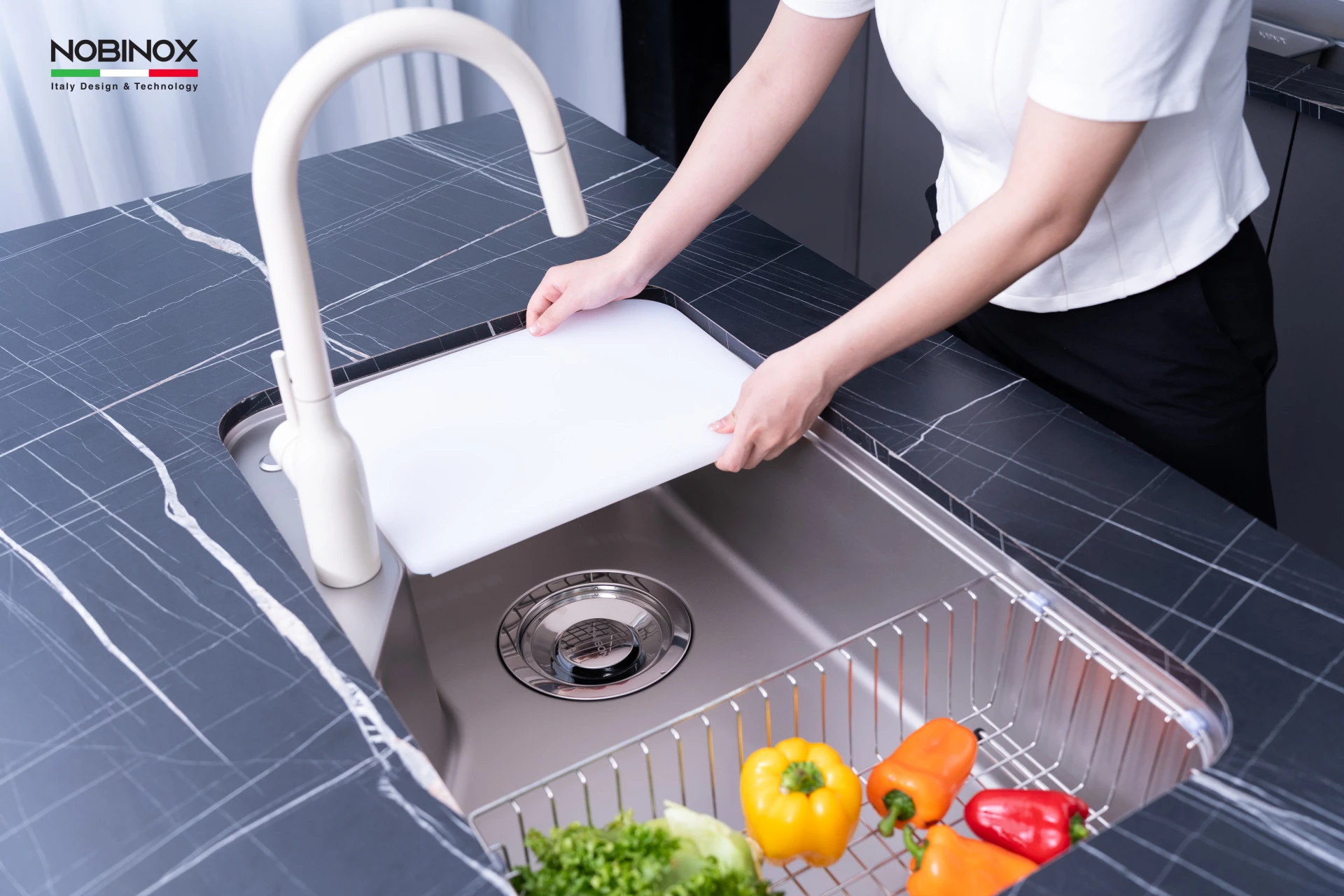 Ảnh CHẬU RỬA BÁT 1 HỐ NOBINOX MONO VA200 8