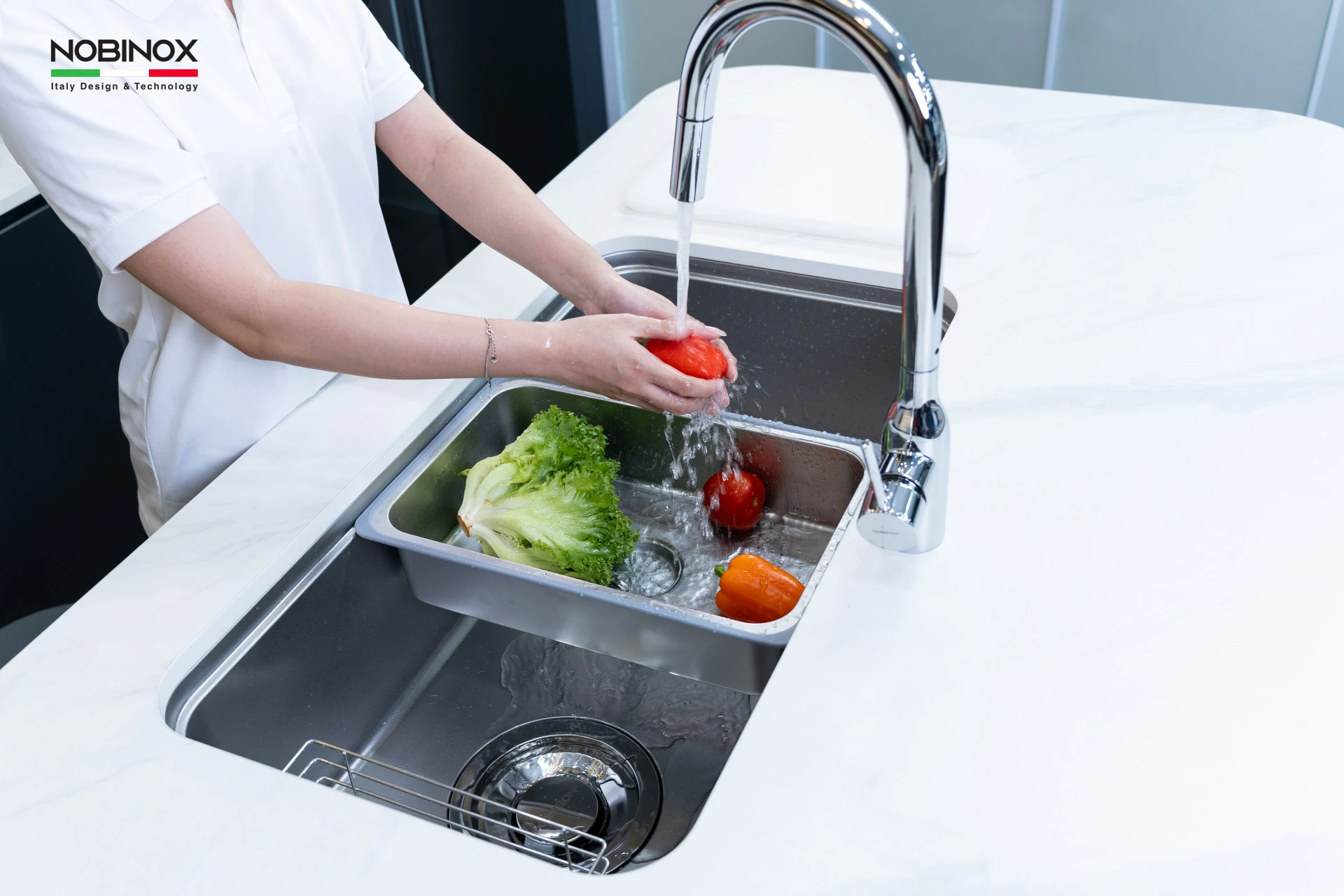 Ảnh CHẬU RỬA BÁT 1 HỐ NOBINOX MONO VA204D 10