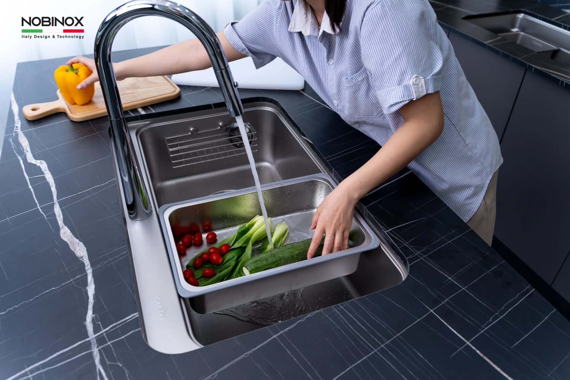 Ảnh CHẬU RỬA BÁT 1 HỐ NOBINOX MONO VA207 10