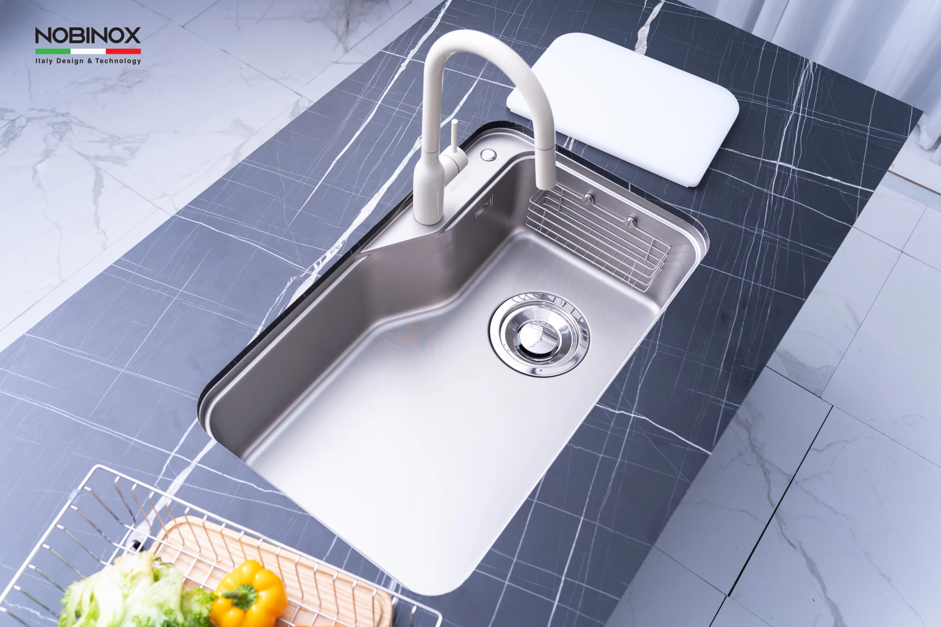 Ảnh CHẬU RỬA BÁT 1 HỐ NOBINOX NOVA A182HQ 4
