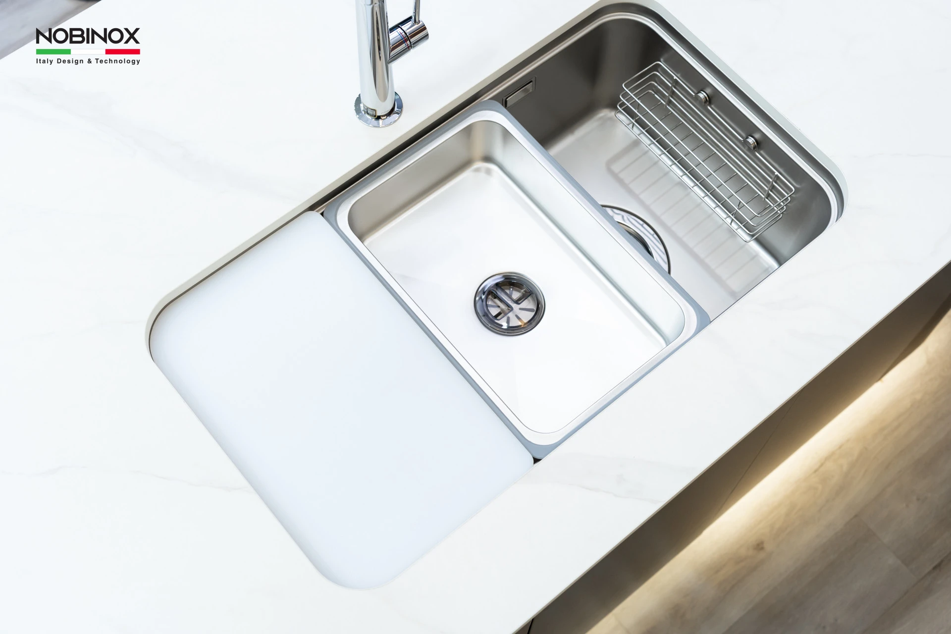 Ảnh CHẬU RỬA BÁT 1 HỐ NOBINOX NOVA A282M 6