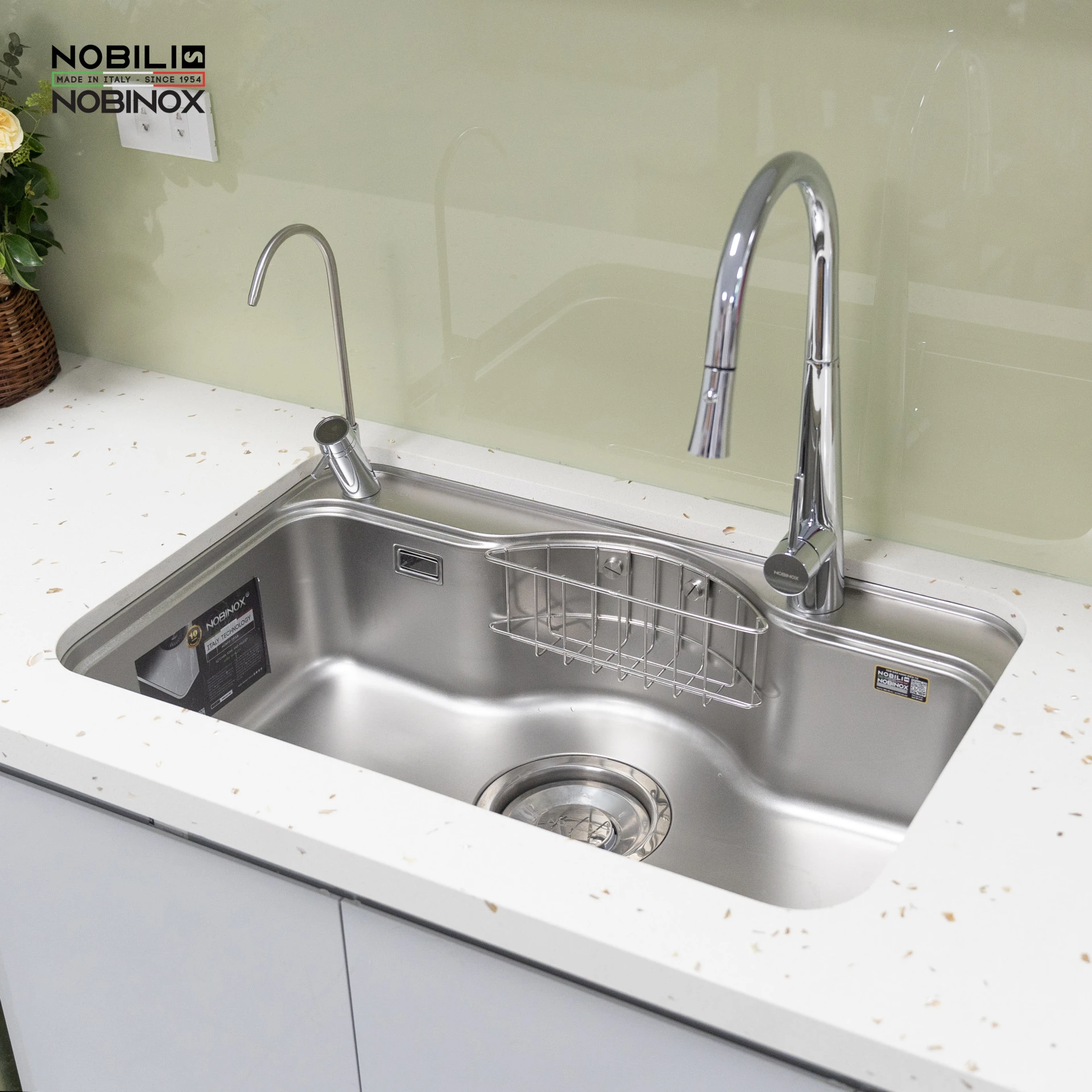 Ảnh CHẬU RỬA BÁT 1 HỐ NOBINOX ROSA NN975D 35