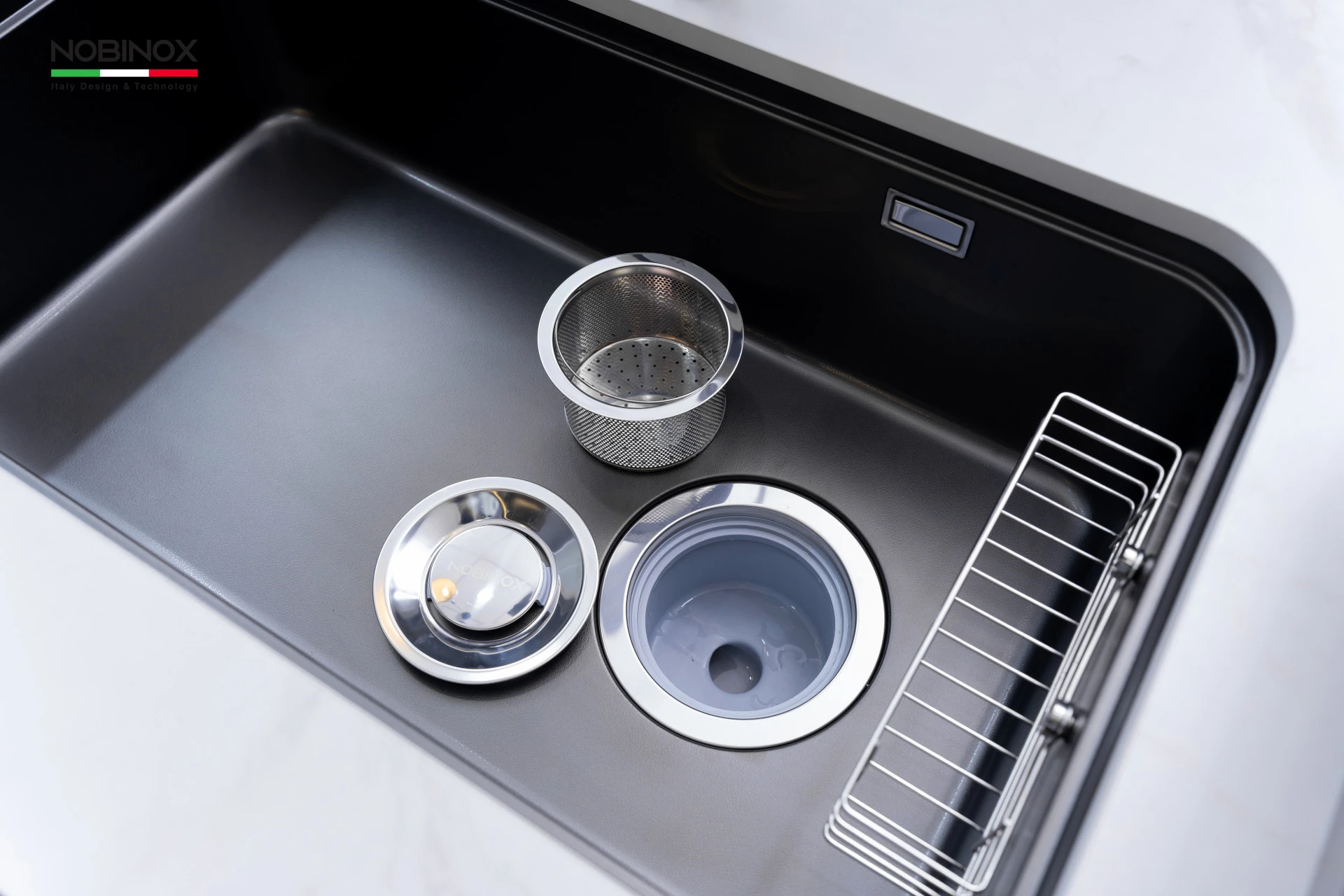 Ảnh CHẬU RỬA BÁT 1 HỐ NOBINOX NOVA A284B 8