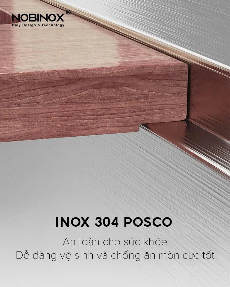Ảnh CHẬU RỬA BÁT 2 HỐ NOBINOX LIKEN NL746 14