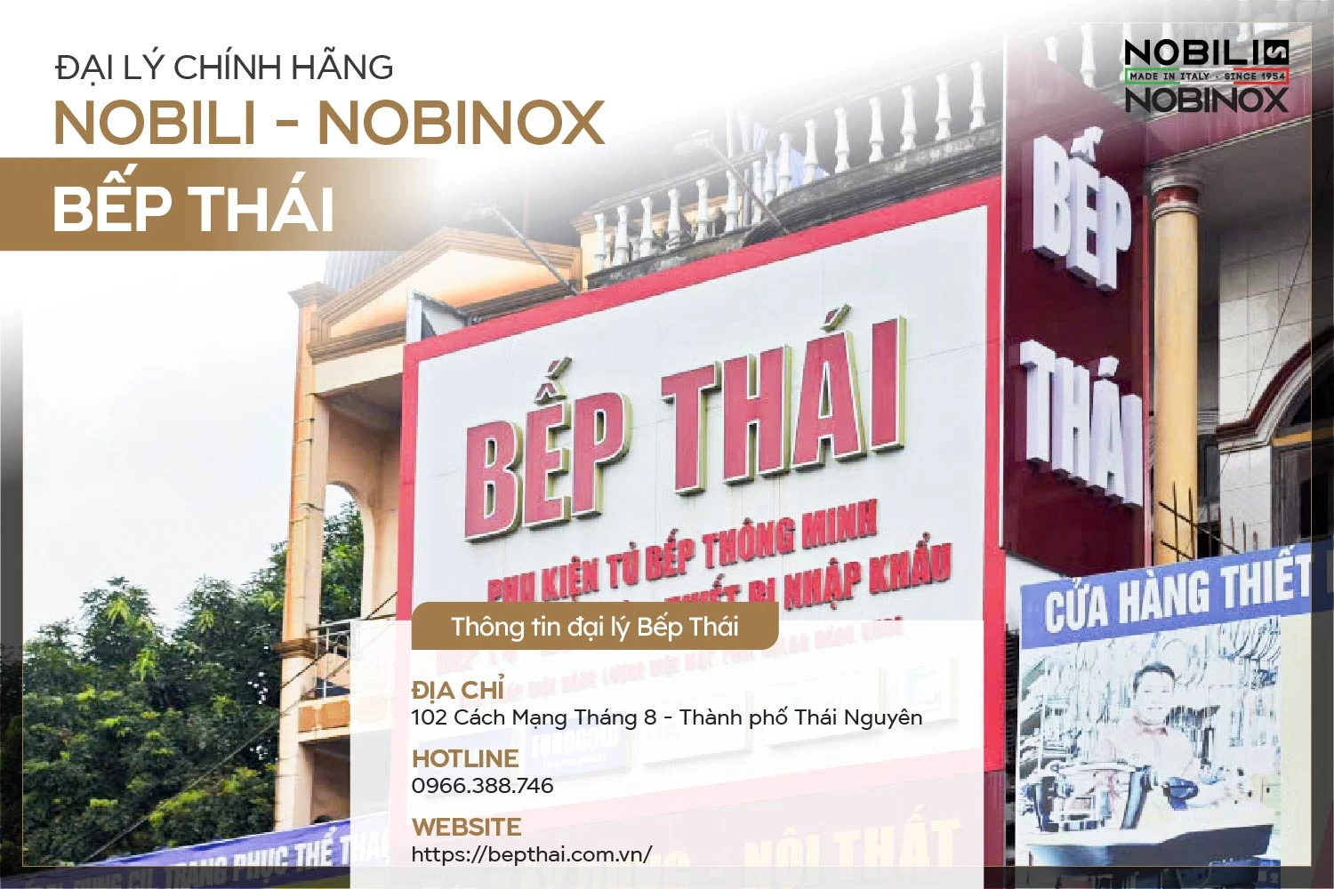 [ĐẠI LÝ HÀ NỘI] Đại lý Nobili - Nobinox chính hãng: Bếp Thái 
