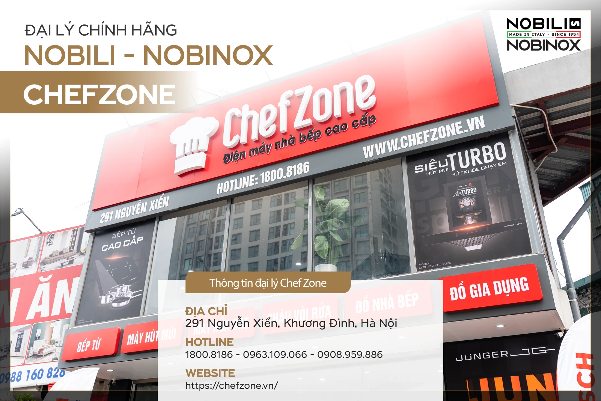 [ĐẠI LÝ HÀ NỘI] Đại lý Nobili - Nobinox chính hãng: Điện Máy ChefZone