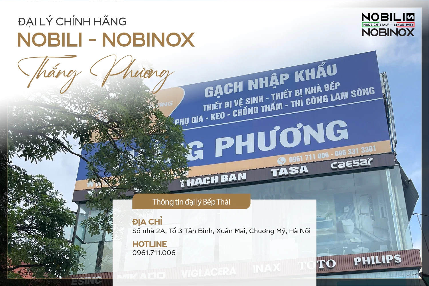 [ĐẠI LÝ HÀ NỘI] Đại lý Nobili - Nobinox chính hãng: Cửa Hàng Thắng Phương