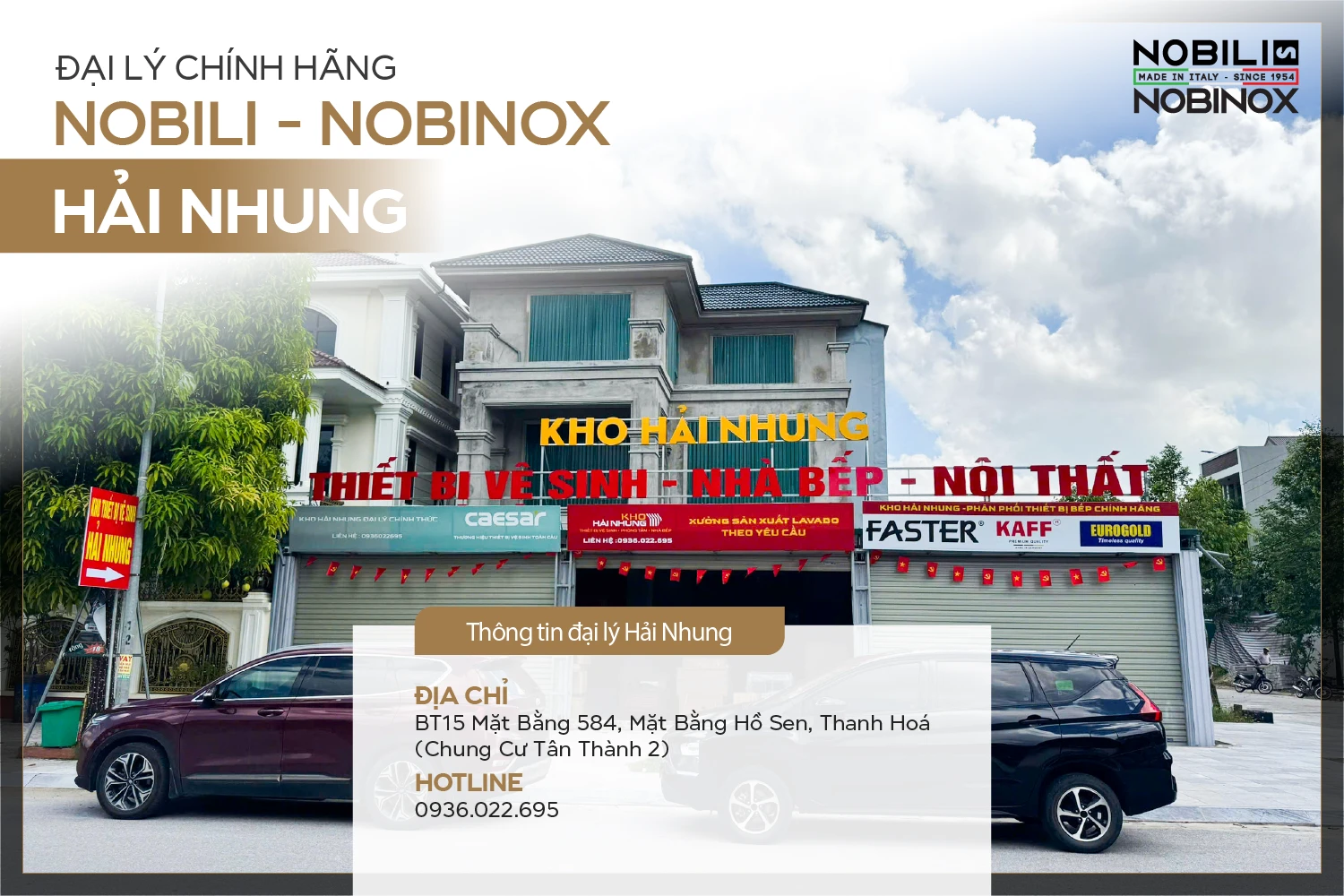 [ĐẠI LÝ THANH HÓA] Đại lý Nobili - Nobinox chính hãng: Showroom Hải Nhung