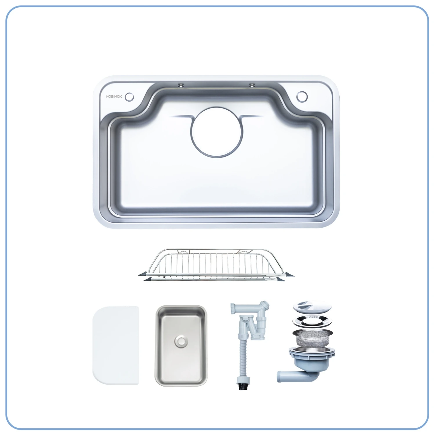 Ảnh CHẬU RỬA BÁT 1 HỐ NOBINOX LIRA NJ588D 2