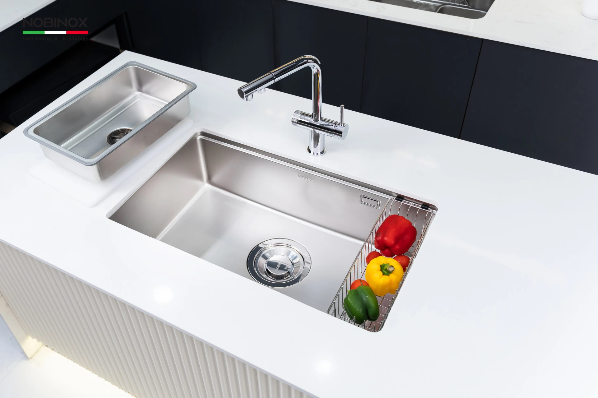 CHẬU RỬA BÁT 1 HỐ NOBINOX ROSA NN974DT - hover