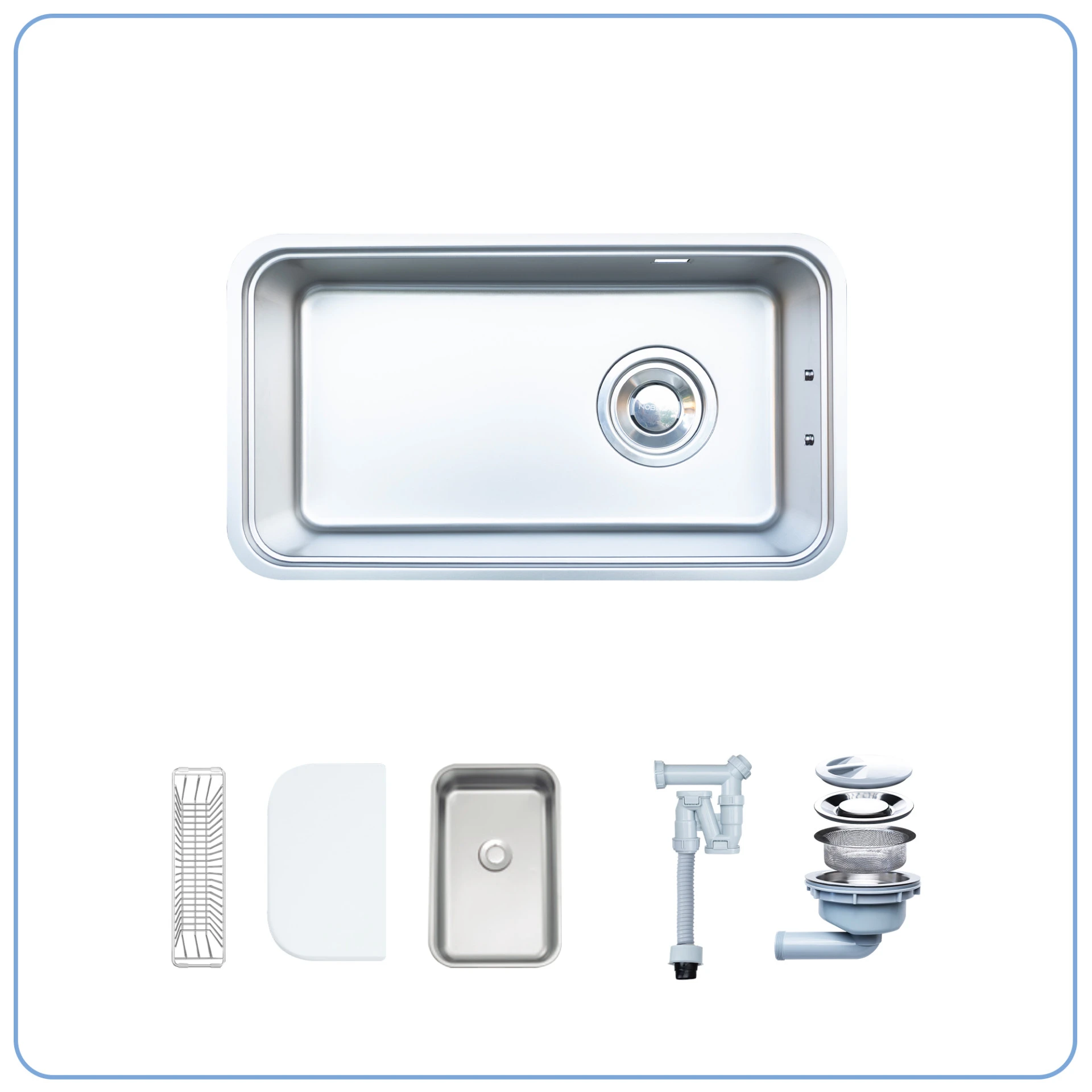 Ảnh CHẬU RỬA BÁT 1 HỐ NOBINOX NOVA A282M 2