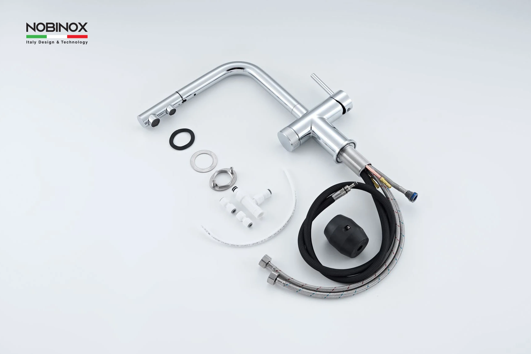 Ảnh VÒI RỬA BÁT DÂY RÚT 3 ĐƯỜNG NƯỚC NOBINOX MIRA NX333 13
