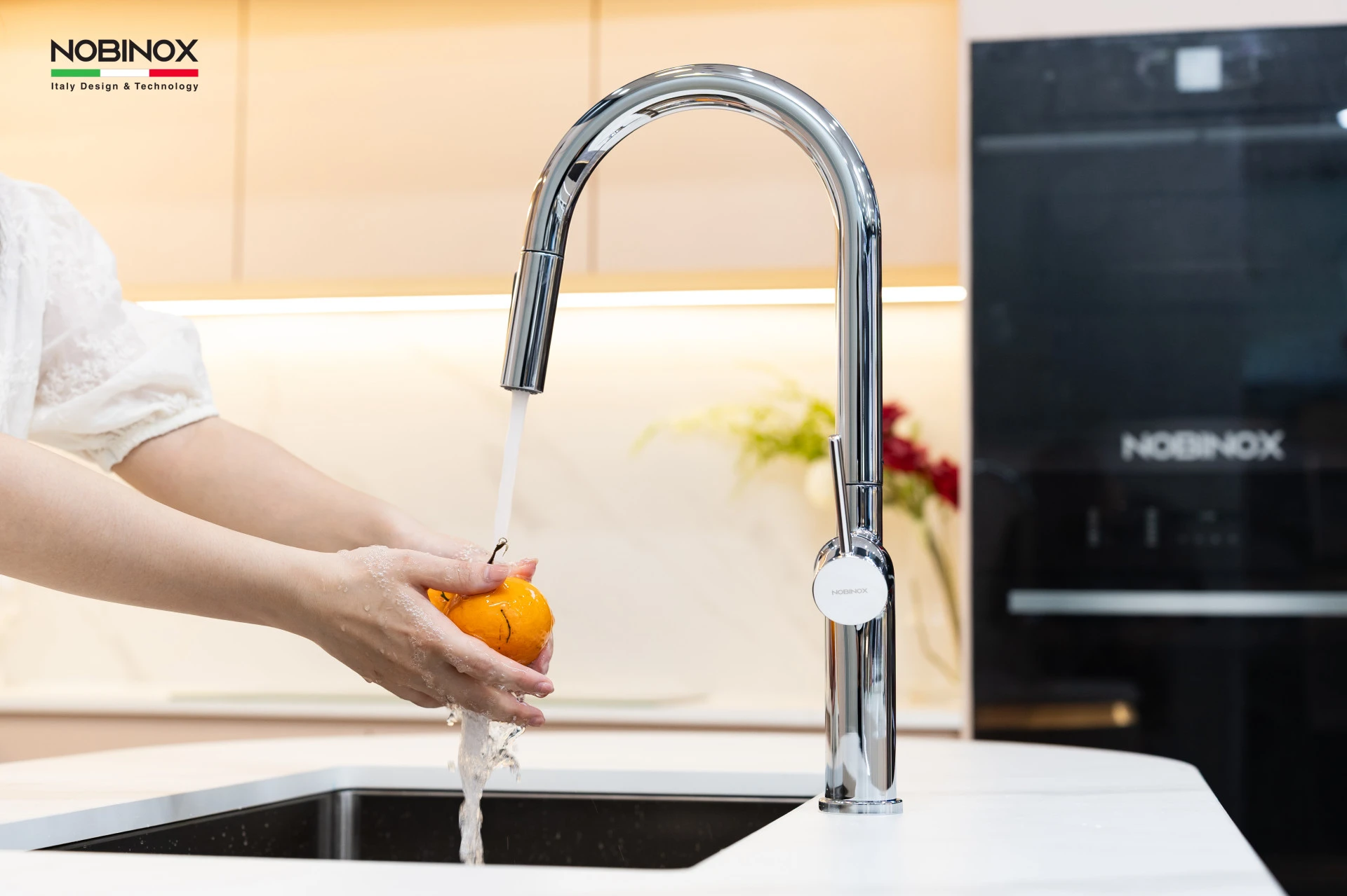 Ảnh VÒI RỬA BÁT DÂY RÚT  NOBINOX ADORA NX990 9