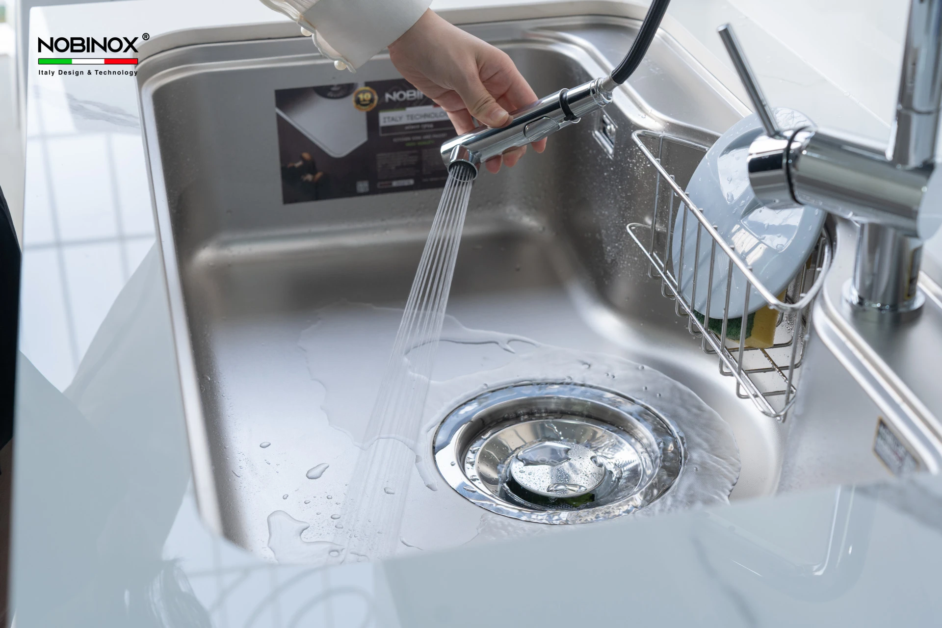 Ảnh VÒI RỬA BÁT DÂY RÚT NOBINOX BIANCO NX600 31