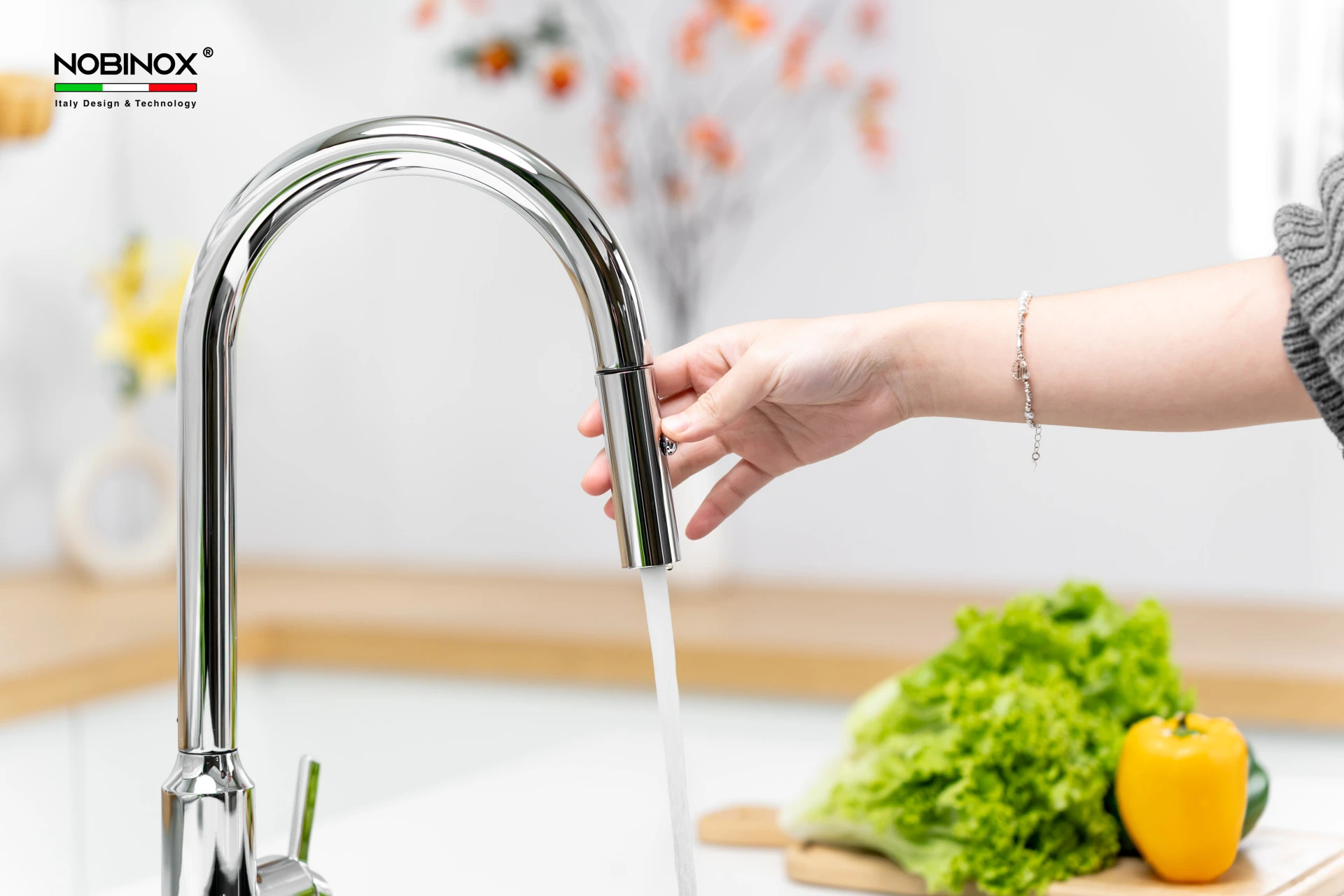 Ảnh VÒI RỬA BÁT DÂY RÚT NOBINOX IVY NX202 11