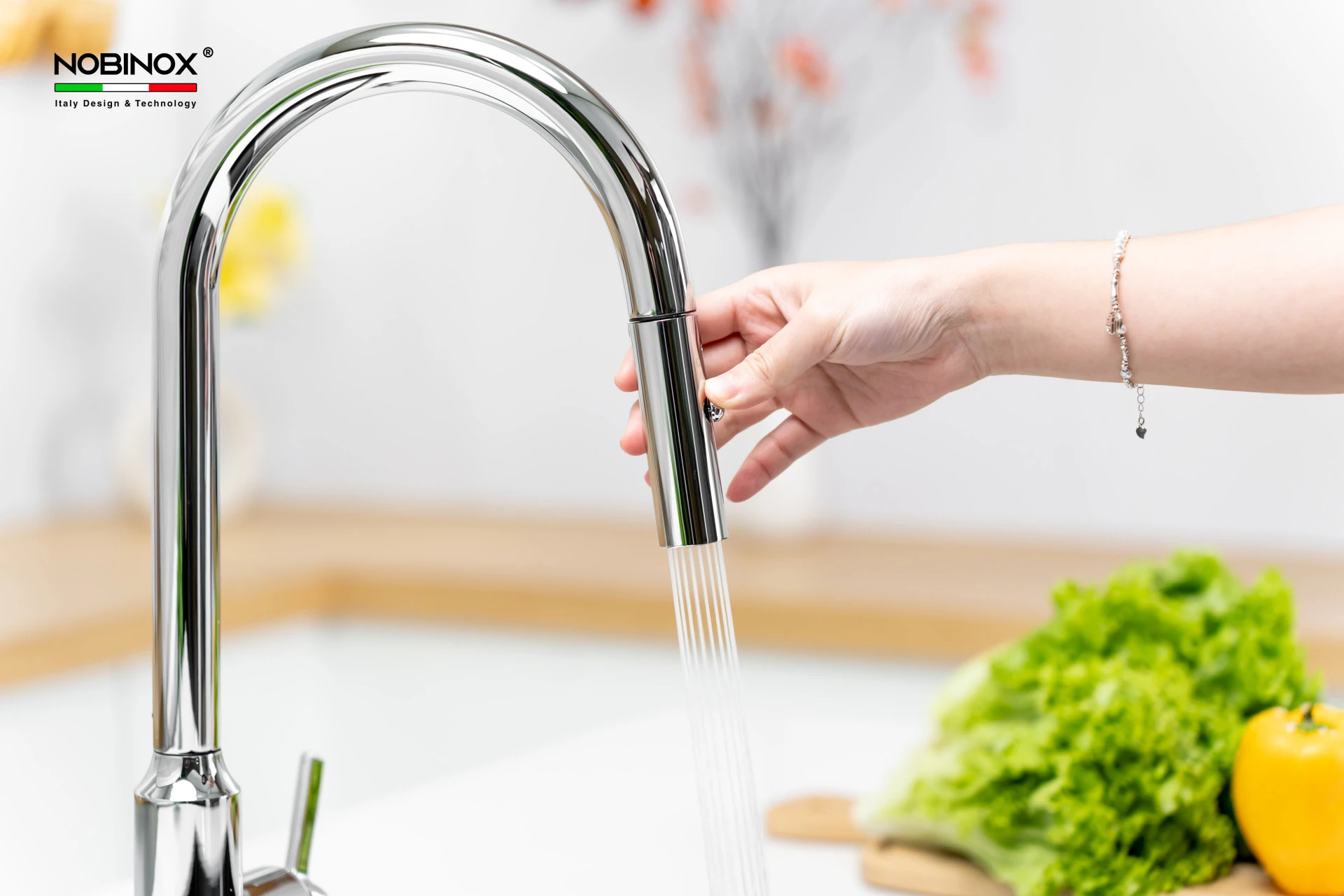 Ảnh VÒI RỬA BÁT DÂY RÚT NOBINOX IVY NX202 12