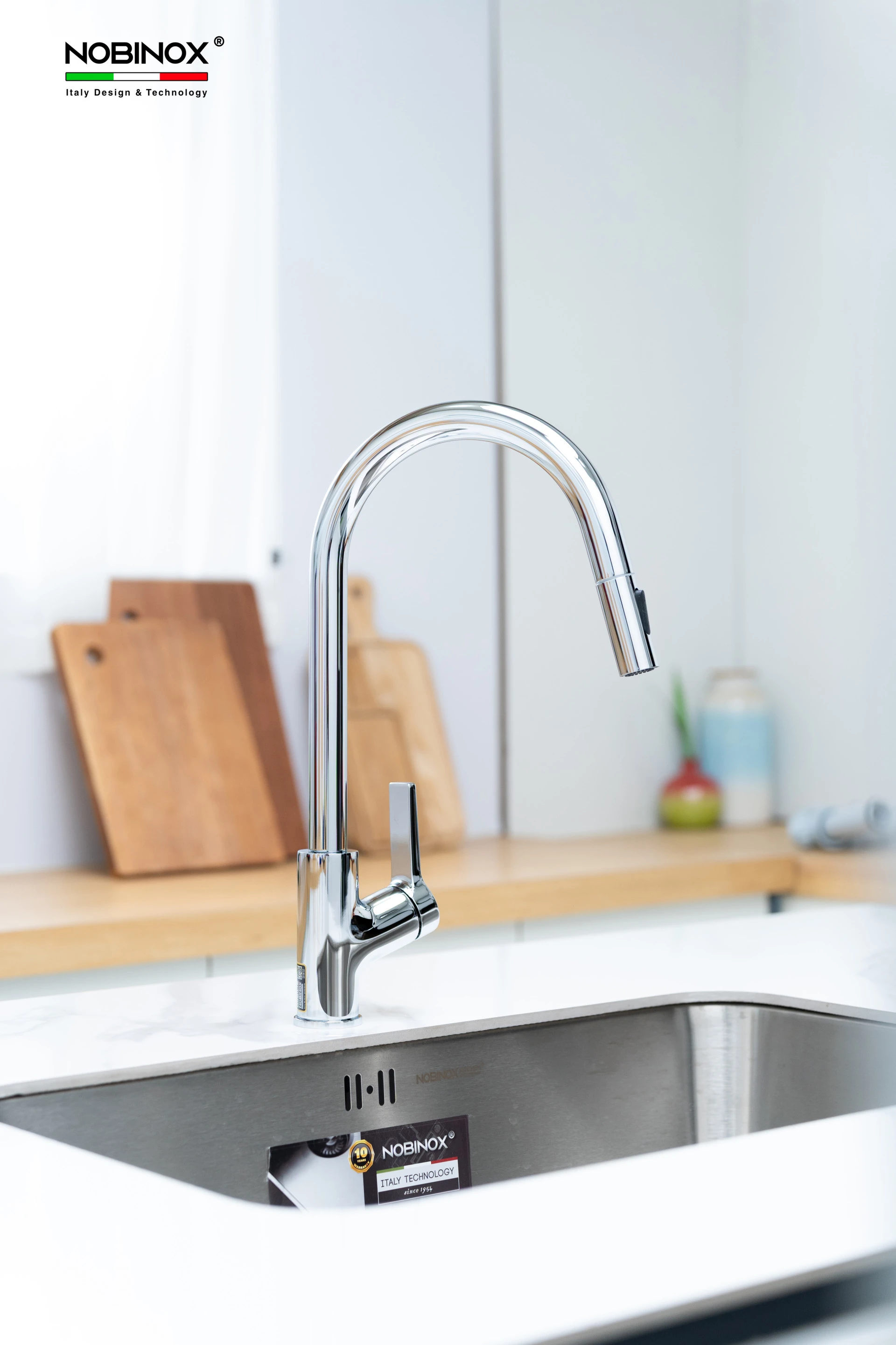 Ảnh VÒI RỬA BÁT DÂY RÚT NOBINOX LOFT NX533 17