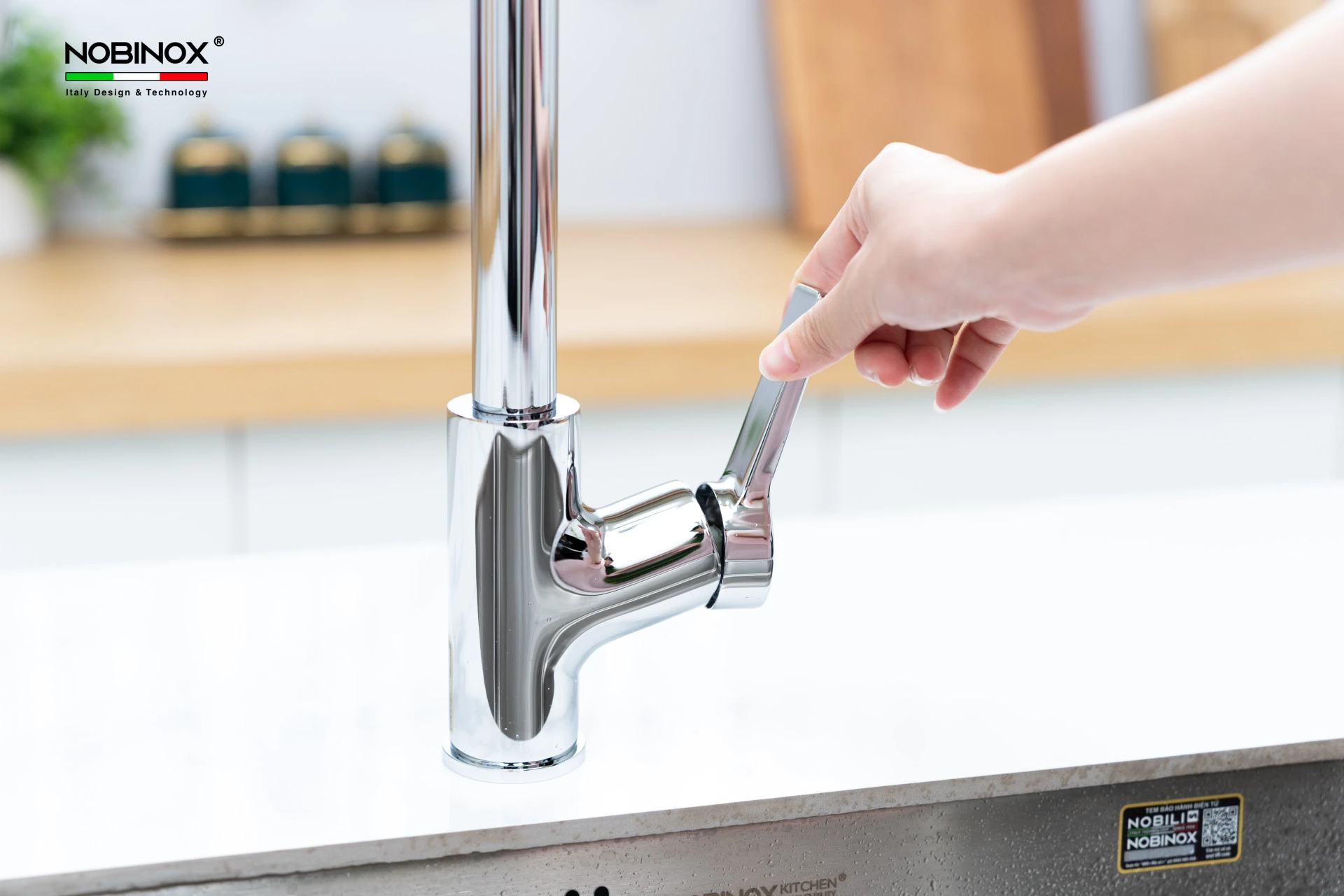 Ảnh VÒI RỬA BÁT DÂY RÚT NOBINOX LOFT NX533 8