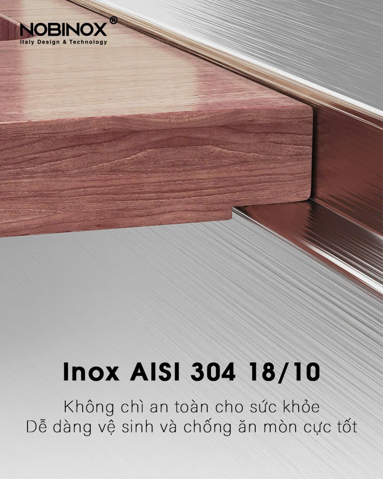 Ảnh CHẬU RỬA BÁT 2 HỐ NOBINOX LUMIA NJ522 19