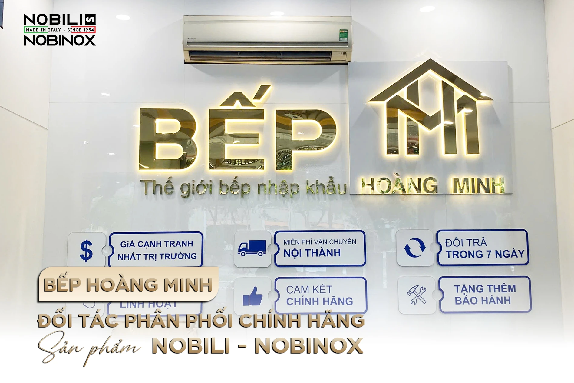 [ĐẠI LÝ HÀ NỘI] Đại lý Nobili - Nobinox chính hãng: Bếp Hoàng Minh 
